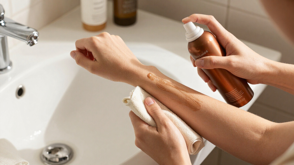 self tanning mousse with instant color
