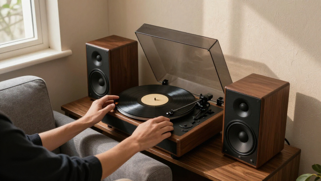 best record player turntable with speakers premium