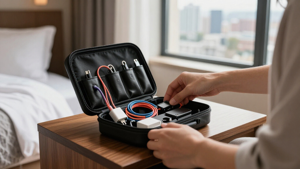 premium cable organizer cases for international trips