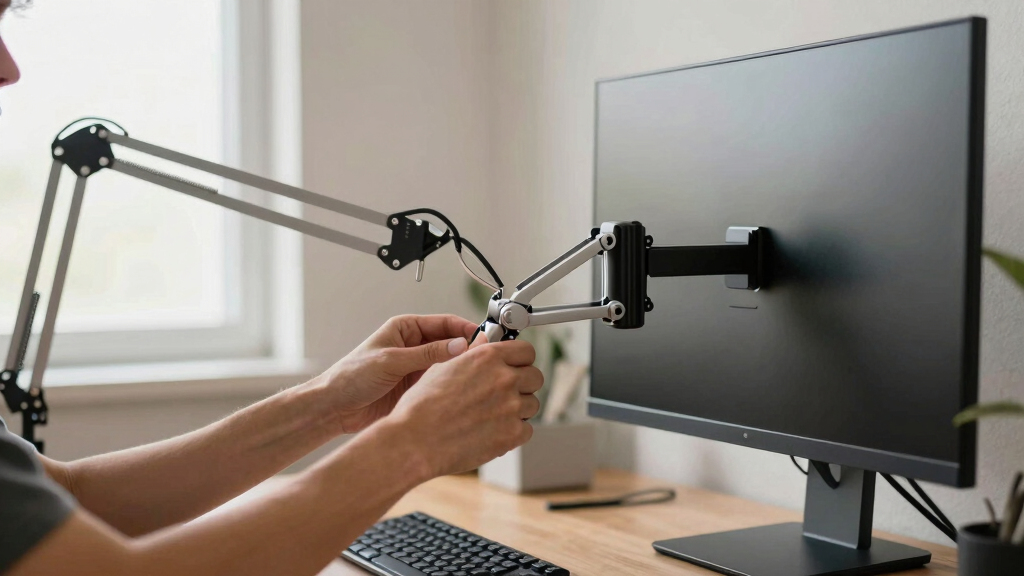 best clamp-on monitor arms for thin desktops