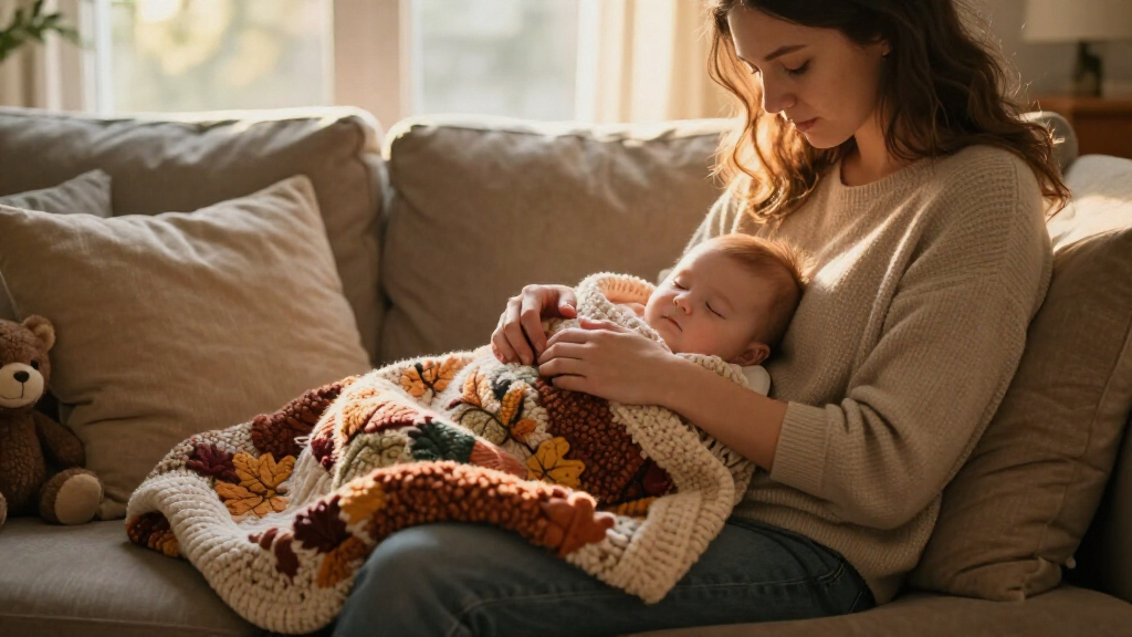 cozy fall baby blankets