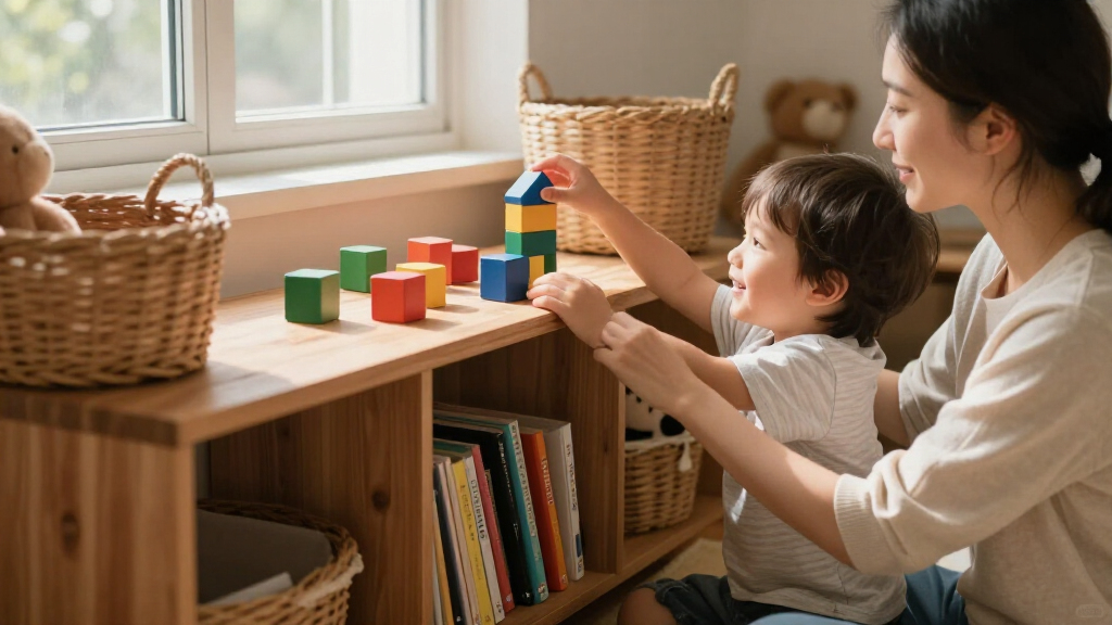 bookshelf kids wood
