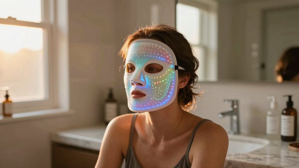 best led mask with adjustable wavelengths
