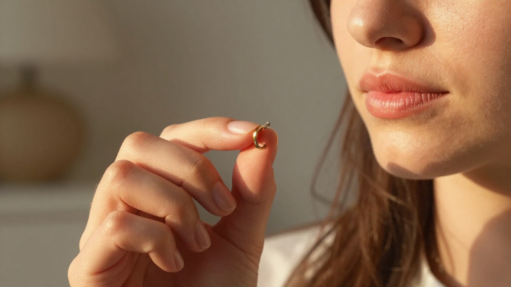 18k gold septum clicker