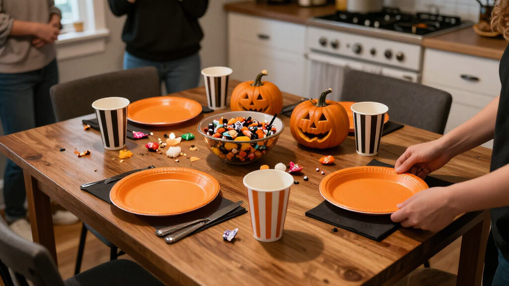 Halloween party tableware