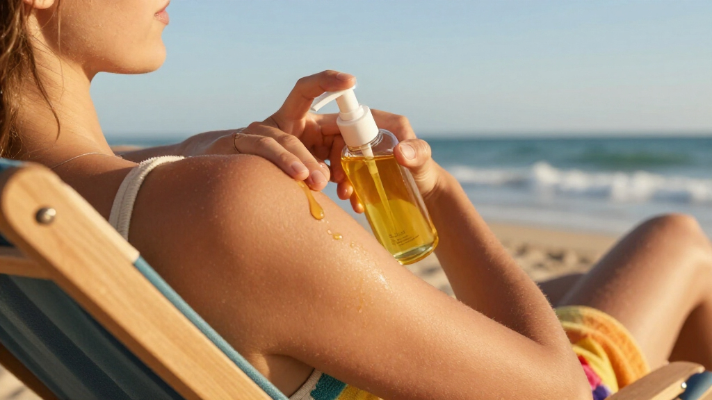 outdoor tanning oils for beach days
