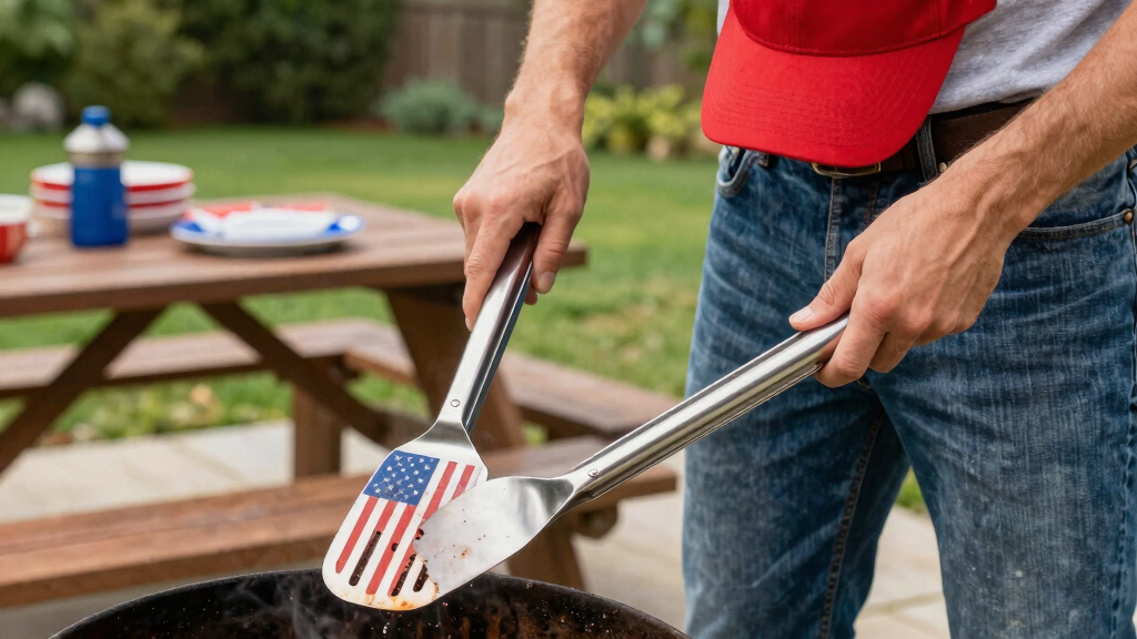 patriotic outdoor grilling tools