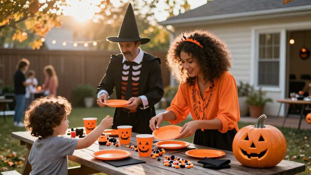 Halloween party tableware