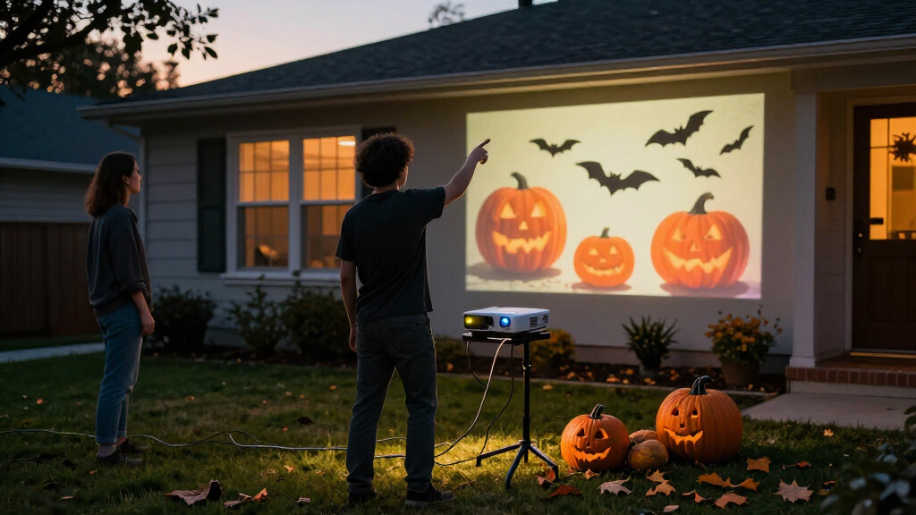 Halloween projection mapping projectors