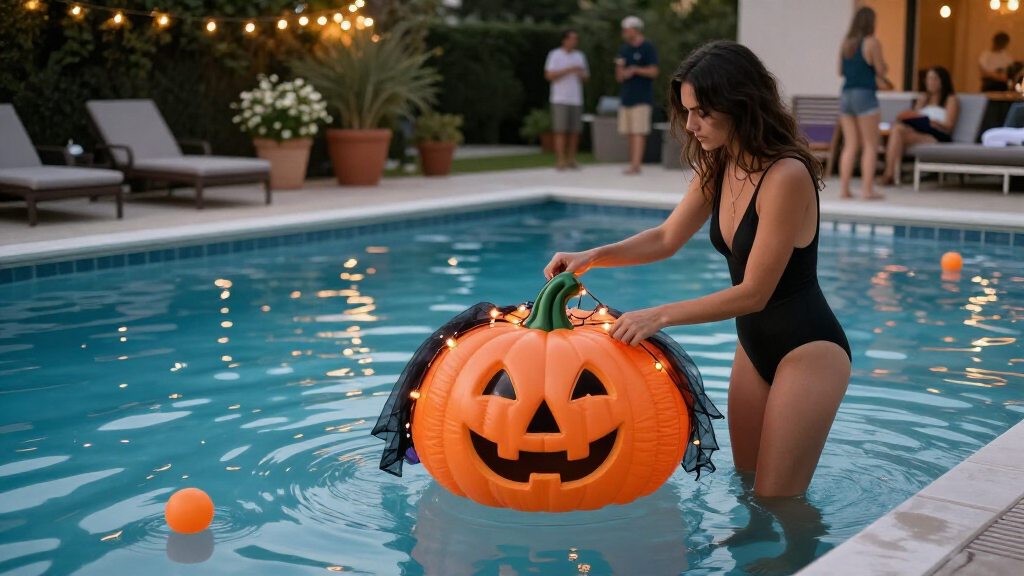 Halloween pool float decorations