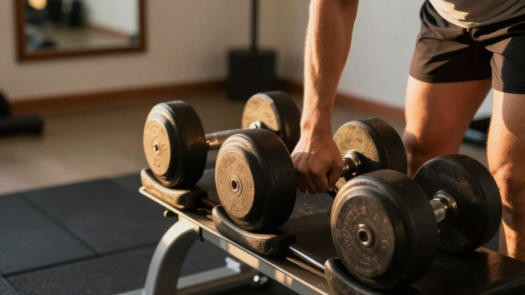 adjustable dumbbell set