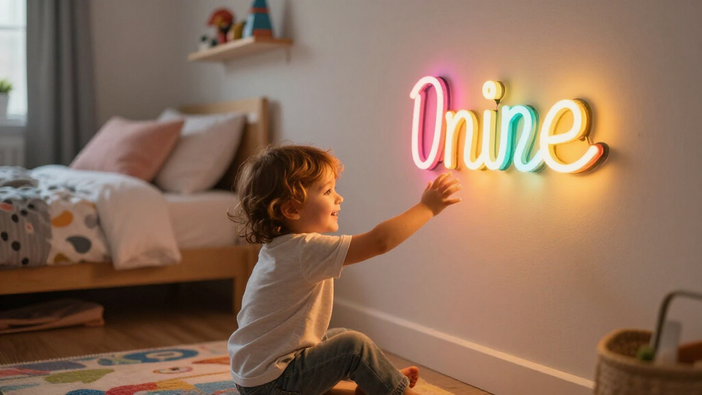 best personalized wall-mounted neon signs for kids rooms