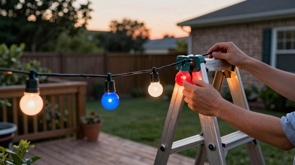 patriotic outdoor string lights