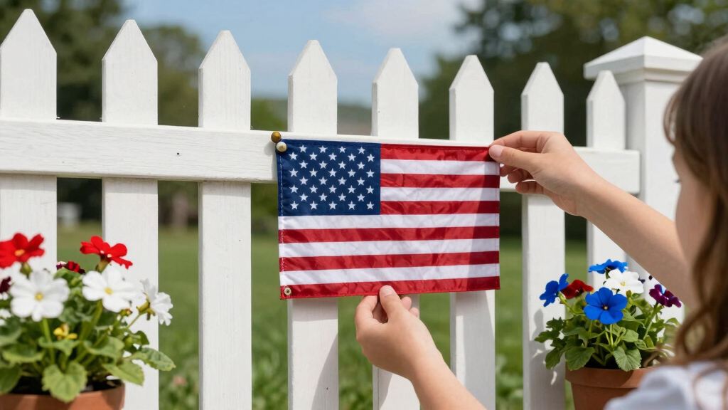American flag outdoor decor