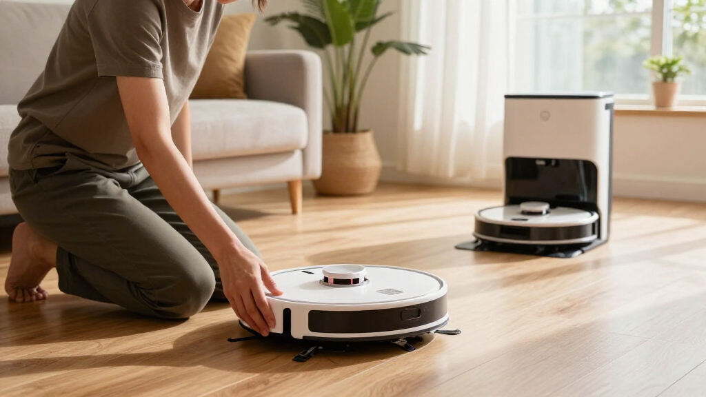 robot vacuum with mopping self emptying