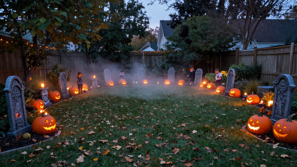 Halloween outdoor graveyard decorations