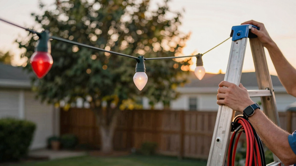 patriotic outdoor string lights