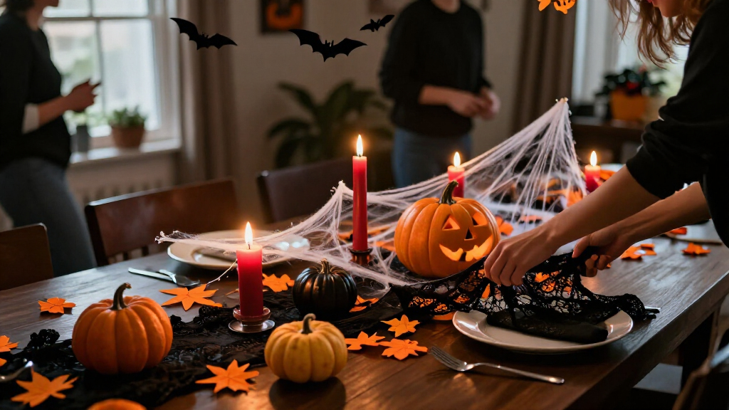 horror themed Halloween party decorations