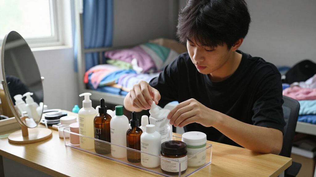 college dorm skincare organizers