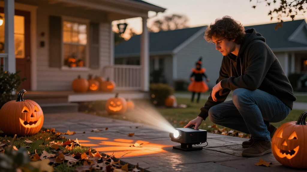 smart Halloween projector lights