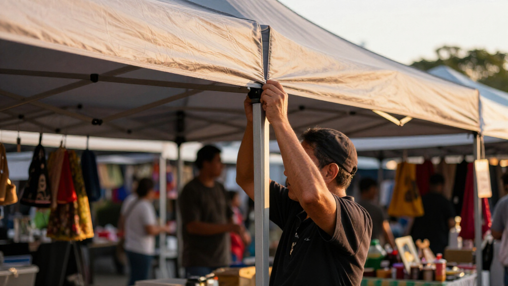 canopy tents with sidewalls for vendors