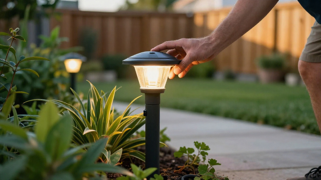 solar landscape lighting with motion sensors