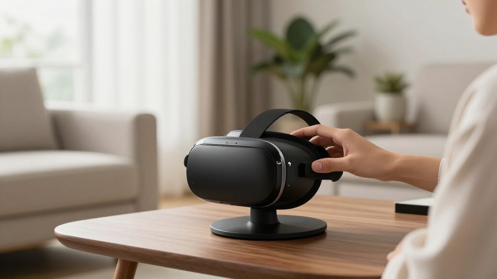 VR headset stands and mounts
