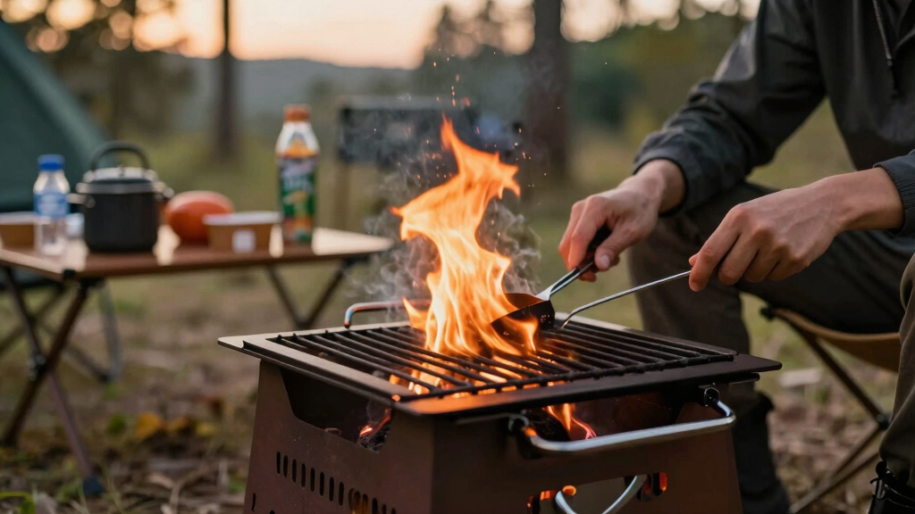 best portable propane fire pit for campsite cooking on road trips