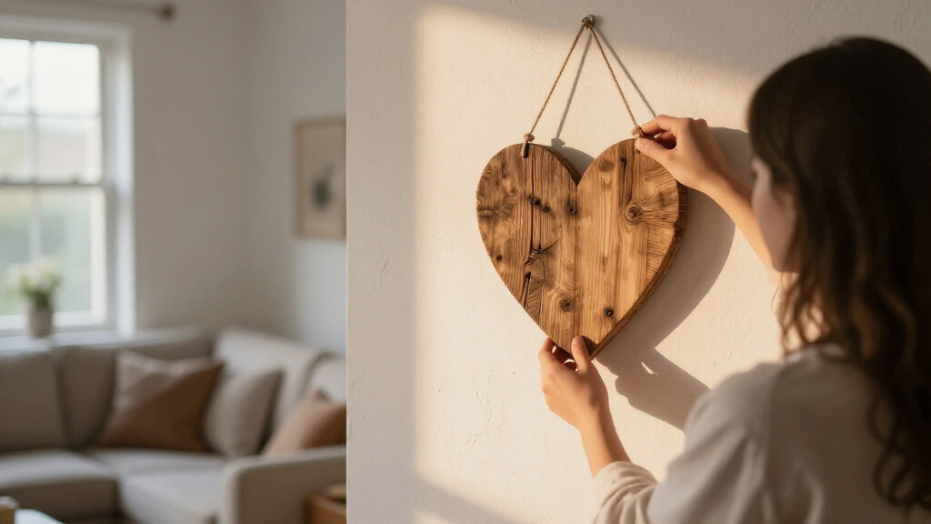 heart-shaped wall art