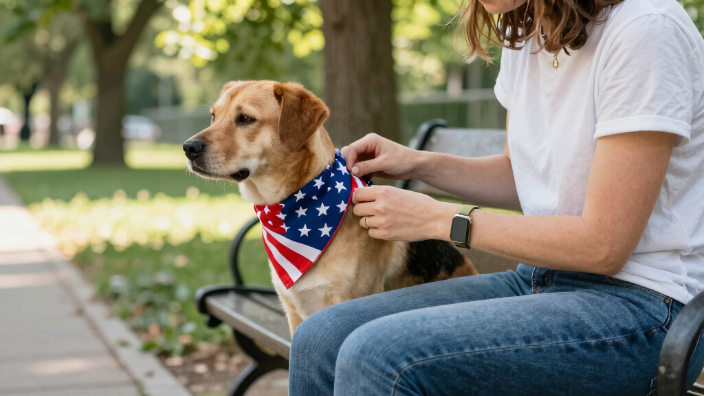 dog patriotic bandanas