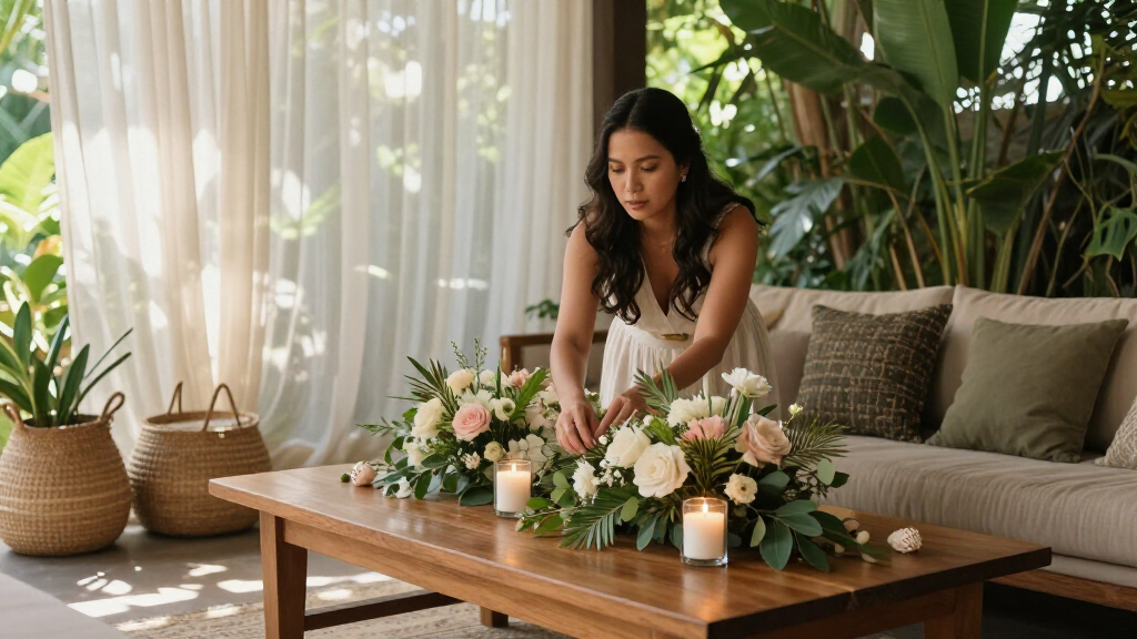 coffee table decor for filipina summer weddings