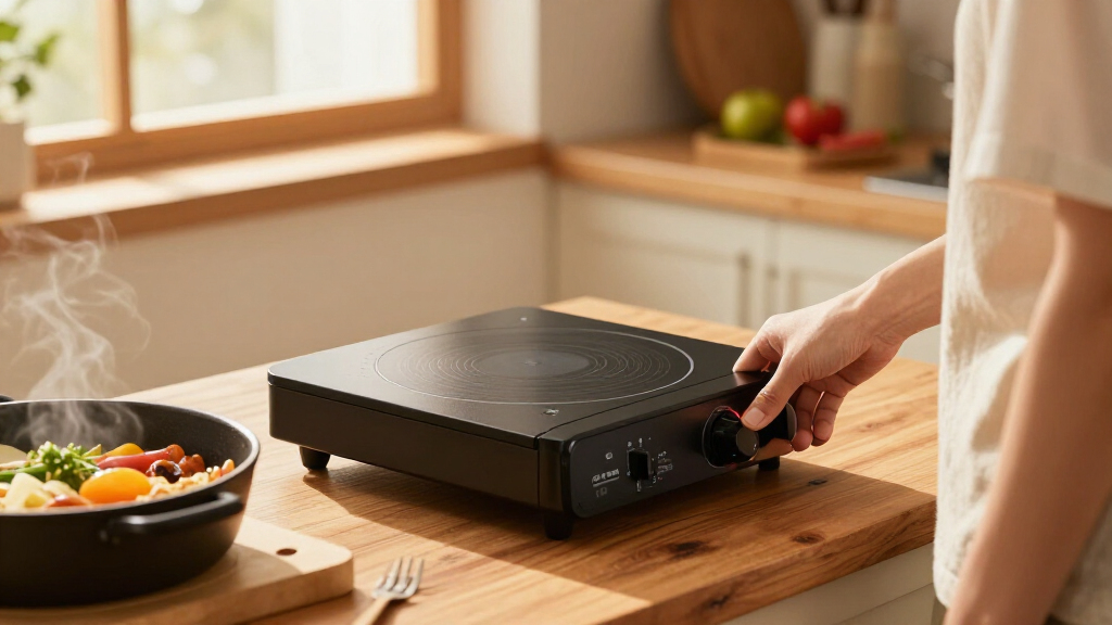portable induction burner with precise control
