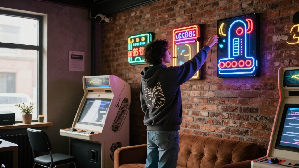 best led signs for retro game rooms
