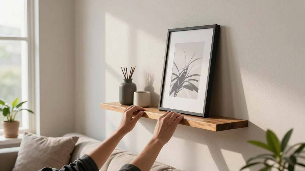 best-floating-shelf-for-framed-art