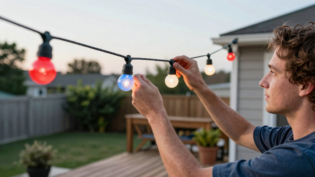 patriotic outdoor string lights