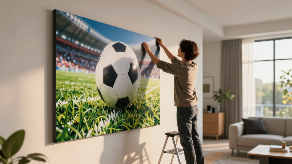 soccer-themed wall art