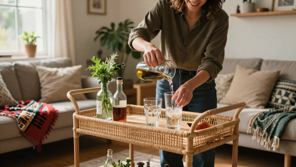 boho bar carts
