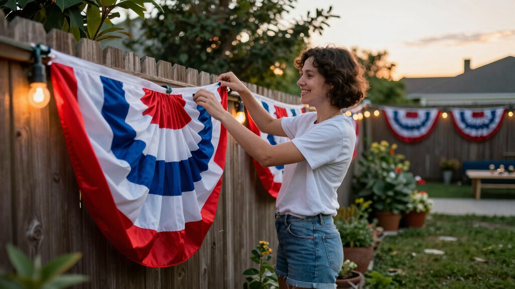 patriotic outdoor string lights