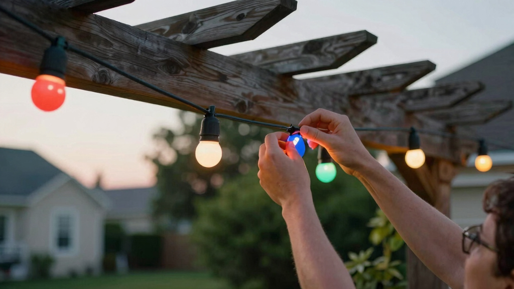 patriotic outdoor string lights