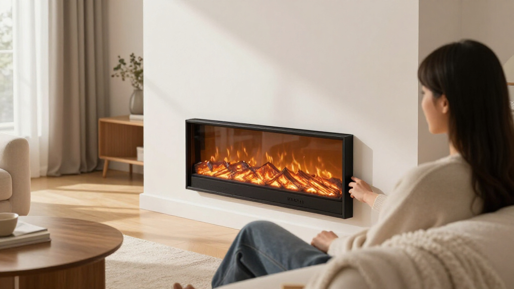electric fireplace heaters with low profile design