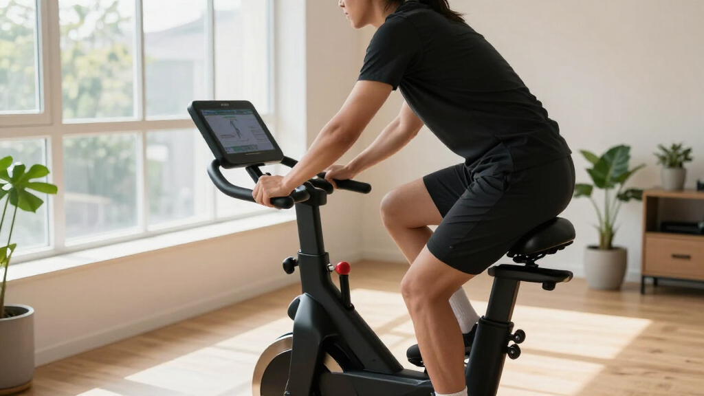 smart stationary bike with screen