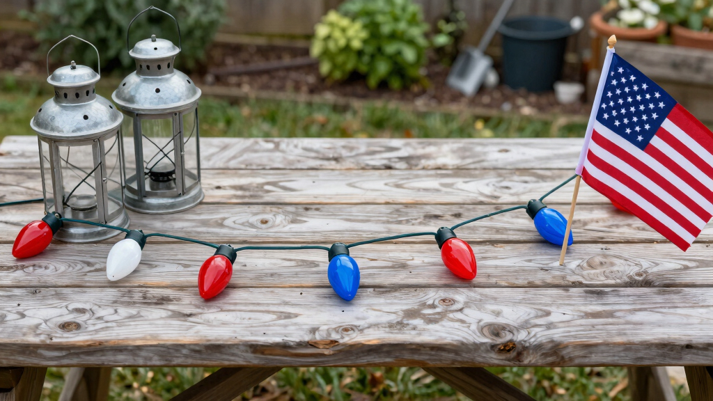 patriotic outdoor string lights
