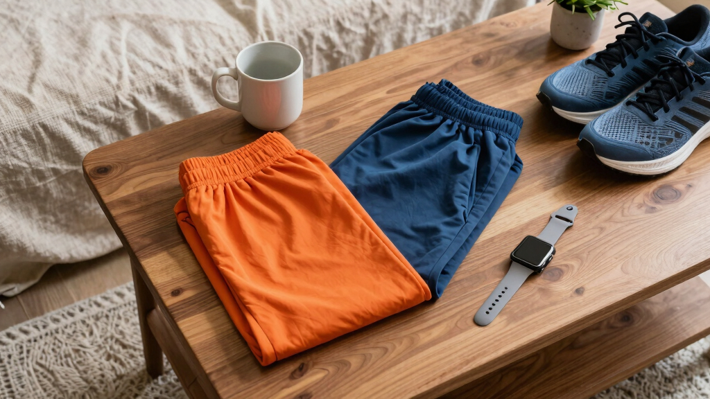 best blue and orange track pants