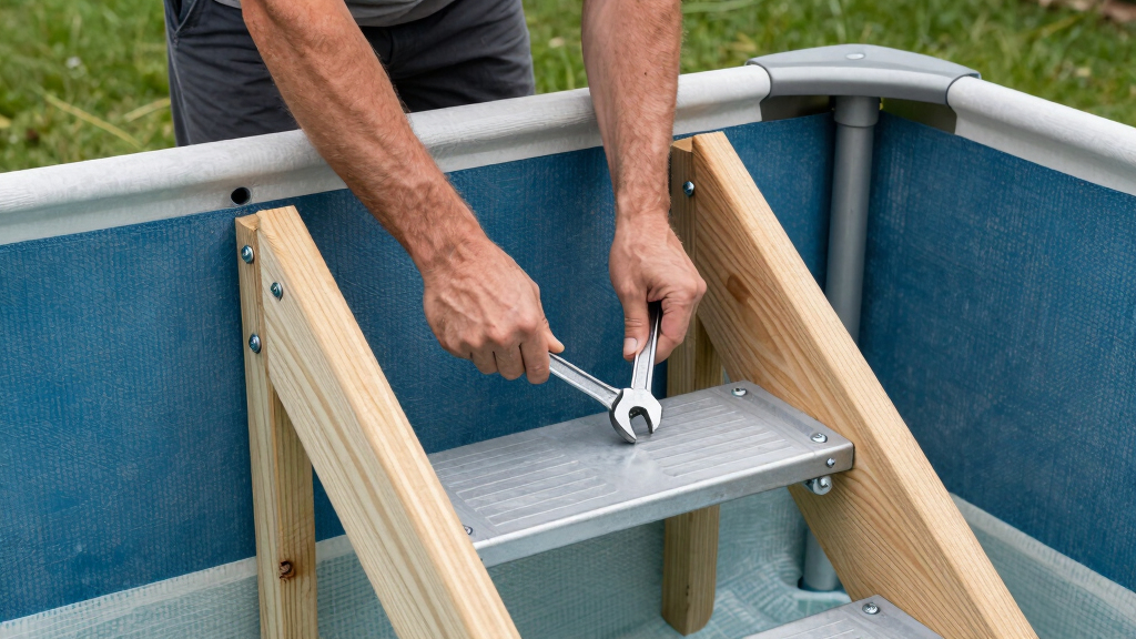 best pool steps for above ground pool