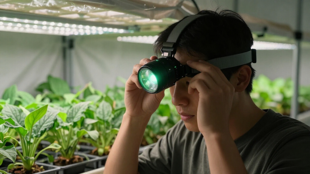 green light headlamps for grow rooms