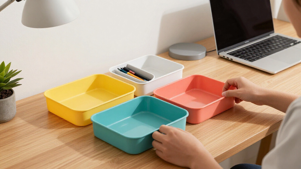 study desk organization trays