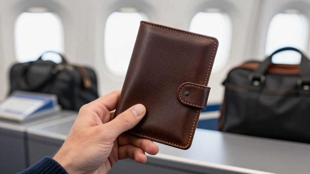genuine leather passport wallets with quick card access