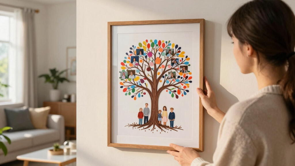 best framed family tree wall art