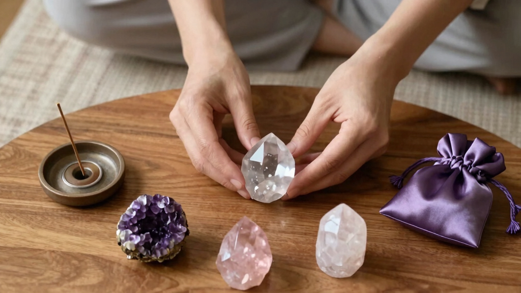 crystal healing meditation sets