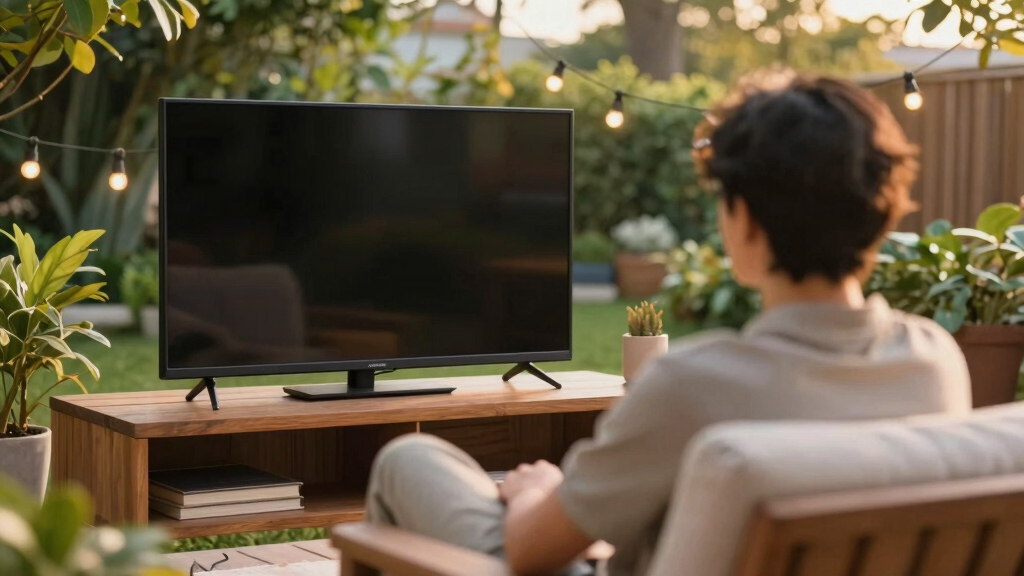 solar-powered outdoor TV